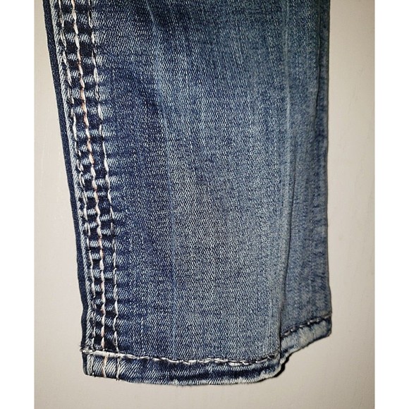 Rock Revival Betty Jeans Straight Women 24 Blue Medium Wash Stretch Thick Stitch - Picture 6 of 12